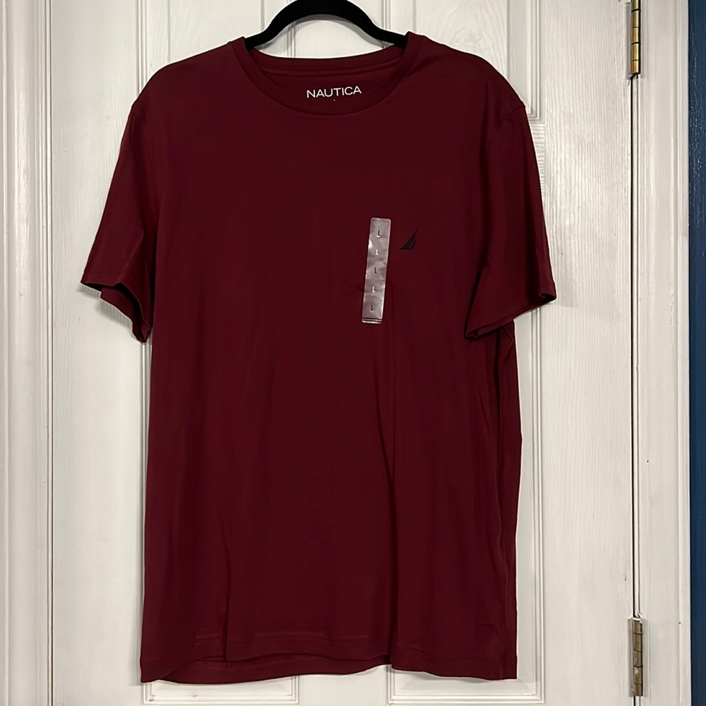 Nautica Maroon/Wine Red Classic T- Size Large